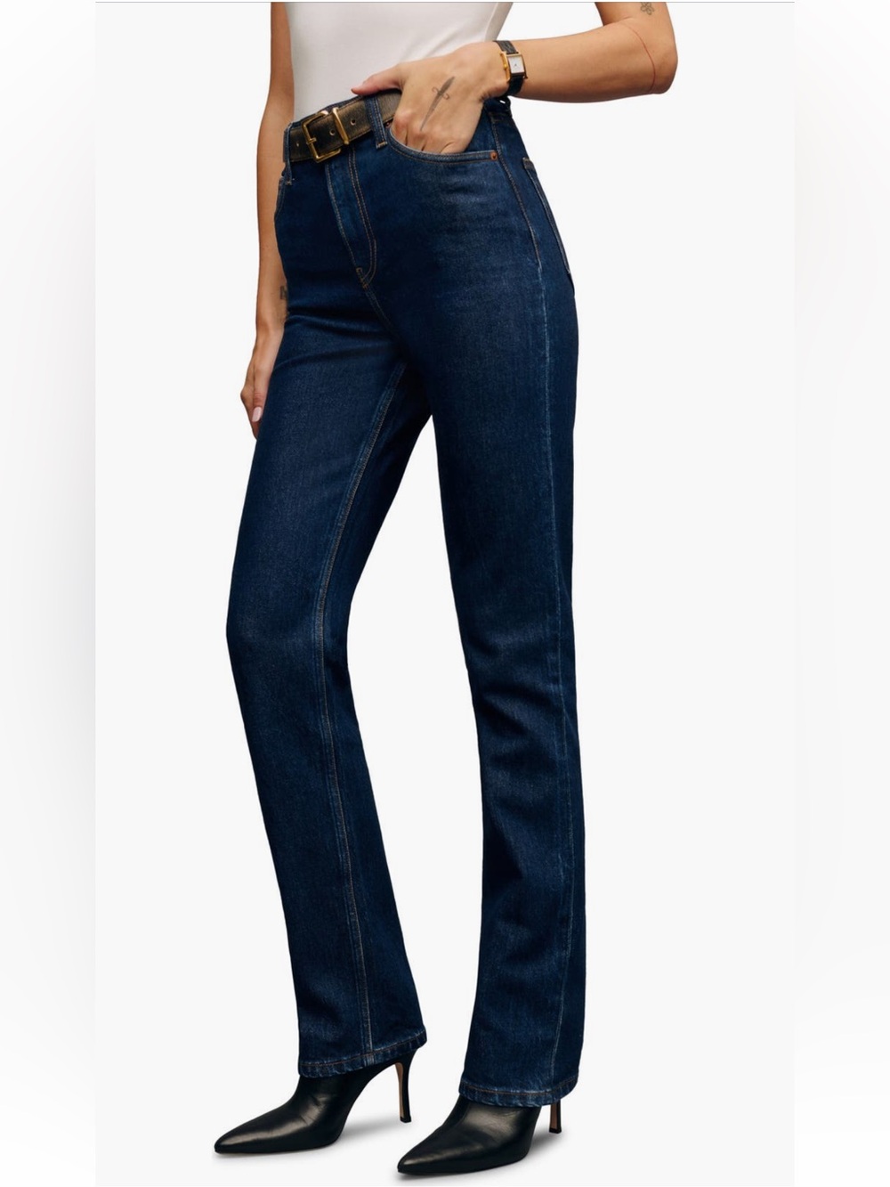 Reformation JAX Stretch High-Rise Straight Jeans